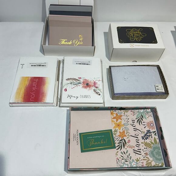 Custom Variety Pack Other - Huge Mixed Lot of Blank THANK YOU Cards